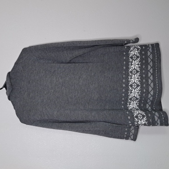 United States Sweaters Women's Size Large Gray & White Holiday Cardigan - Picture 8 of 12